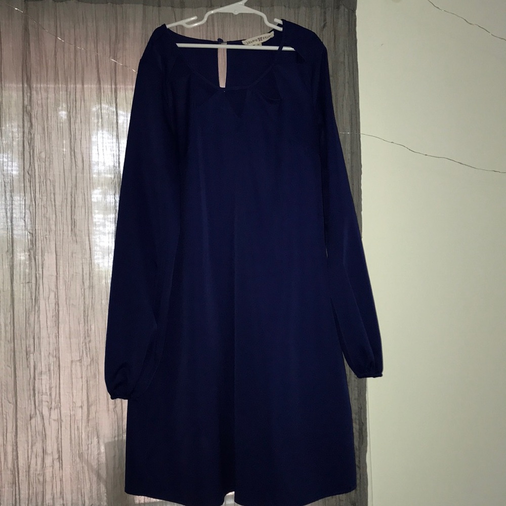 Blue altard state dress with triangle cut outs